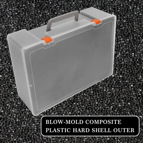 Miniatura 2 de Funda de Transporte Resistente para Figuras en Miniatura con 108 Ranuras - Estuche de Transporte Compatible con D&D y Más (Transparente)