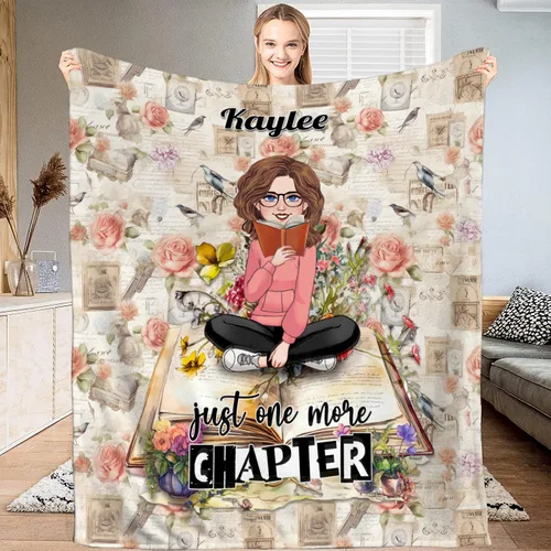 Miniatura 12 de Manta de Lectura Personalizada y Manta para Tirar para Amantes de los Libros, Regalos para Hijas, Manta Acogedora para Todas las Estaciones