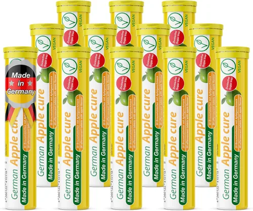 Miniatura 8 de T&D German Apple Cure - 40 tabletas efervescentes veganas - Sabor a manzana - Fabricado en Alemania