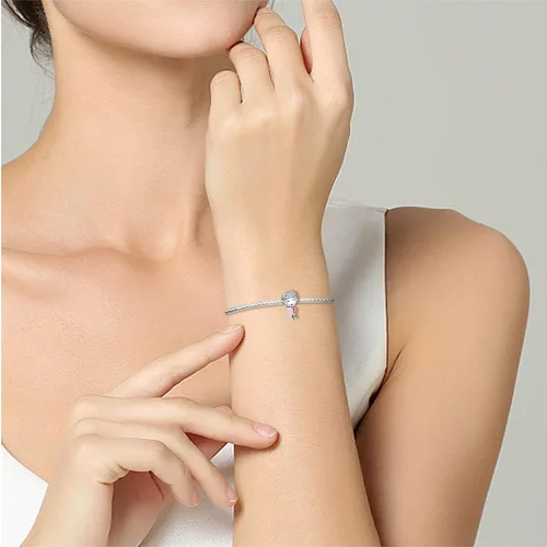 Miniatura 3 de Pandach Dijes de plata de ley 925 para pulsera y collar, colgante con piedras de circonita cúbica 5A, cuentas de joyería, regalos para mujeres
