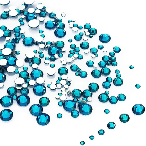 Miniatura 23 de LolliBeads Piedras redondas de resina para uñas con parte trasera plana y cristales acrílicos.