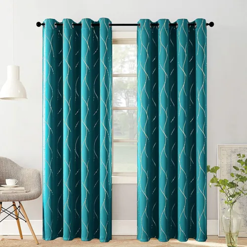 Miniatura 49 de BUHUA - Paneles de cortinas opacas para sala de estar, cortinas grises con aislamiento térmico, cortinas de ventana para dormitorio - 72 pulgadas