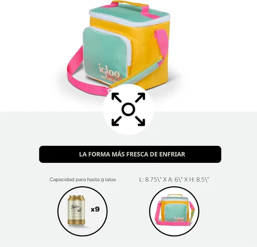 Miniatura 5 de Igloo Bolsa de Almuerzo Retro Cuadrada Refrigeradora