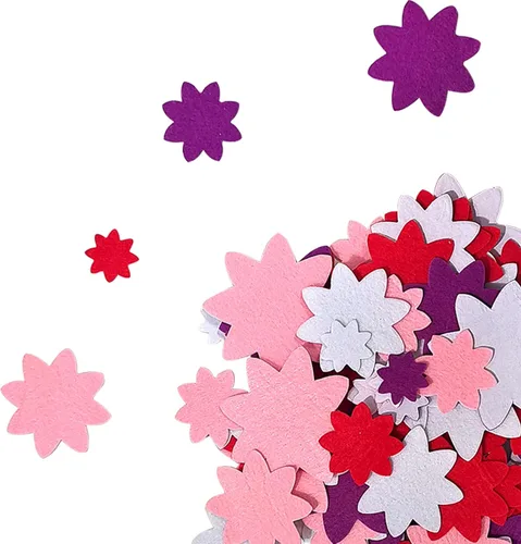 Miniatura 2 de Calcomanías de flores, calcomanías de fieltro para niños, flores de fieltro para manualidades, suministros de manualidades para álbumes de recortes