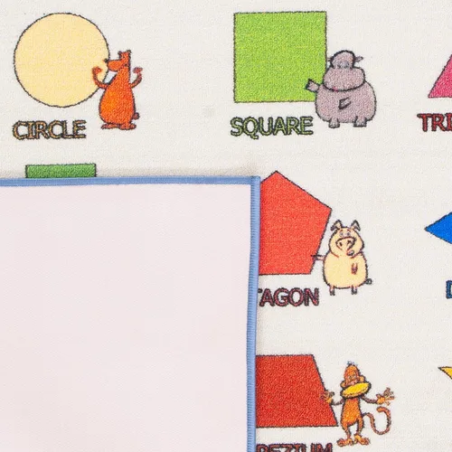 Miniatura 7 de SAFAVIEH Alfombra lavable para niños, colección de casas de juegos, 3 pies 3 pulgadas x 5 pies 3 pulgadas, beige y azul, antideslizante y fácil