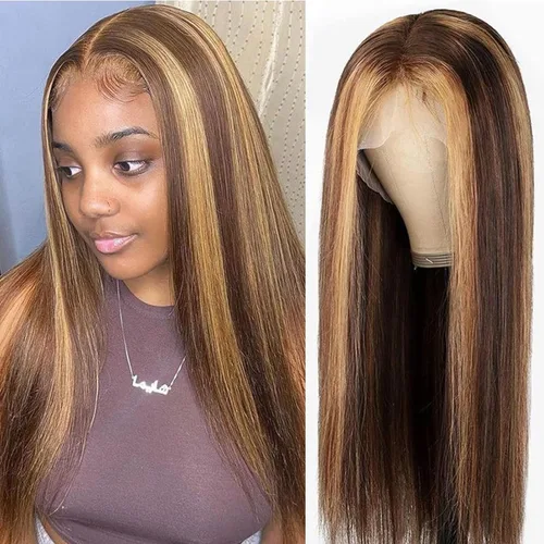 Miniatura 18 de SENSAIRUITE Peluca Rizada Ombré con Reflejos Rubio Miel Peluca con Diadema Cabello Humano 12 Pulgadas Onda Profunda Densidad 180% Pelucas