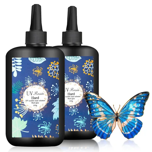 Miniatura 9 de Resina UV de 17.64 oz, pegamento de resina epoxi ultravioleta dura transparente mejorada, bajo olor, kit de resina UV de curado rápido