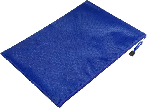 PATIKIL Bolsas impermeables con cremallera, paquete de 10 unidades tamaño A4 para documentos organizador de almacenamiento para suministros de Azul