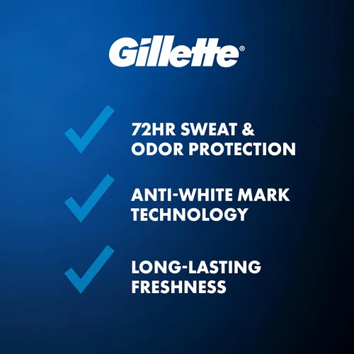 Miniatura 2 de Gillette Antitranspirante clínico y desodorante para hombres, resistencia clínica 72 horas, protección contra el sudor y el olor, frescura de larga