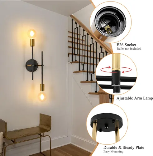 Miniatura 4 de Sputnik - Lámpara de techo semiempotrada con 2 luces Sputnik para dormitorio, comedor, baño, pasillo, sala de estar