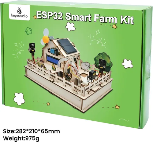Miniatura 9 de KEYESTUDIO Kit de inicio inteligente de granja de control IoT para Arduino ESP32, kit de programación electrónica compatible con tutoriales en línea