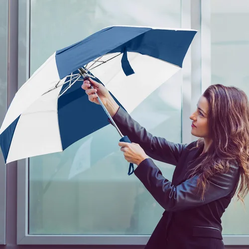 Miniatura 10 de STROMBERGBRAND UMBRELLAS Paraguas de viaje plegable y compacto de 42 pulgadas con ventilación, resistente y duradero, ligero, para lluvia, viento