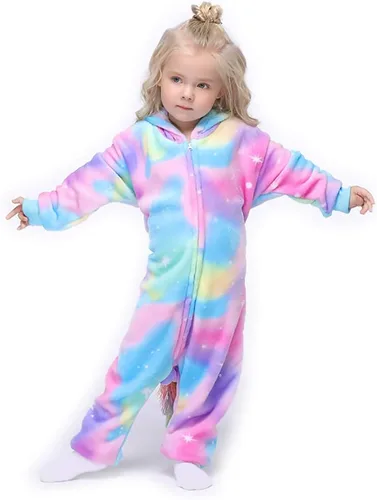Miniatura 3 de Pijama de unicornio arcoíris para niños, disfraz de animal, Halloween, cosplay