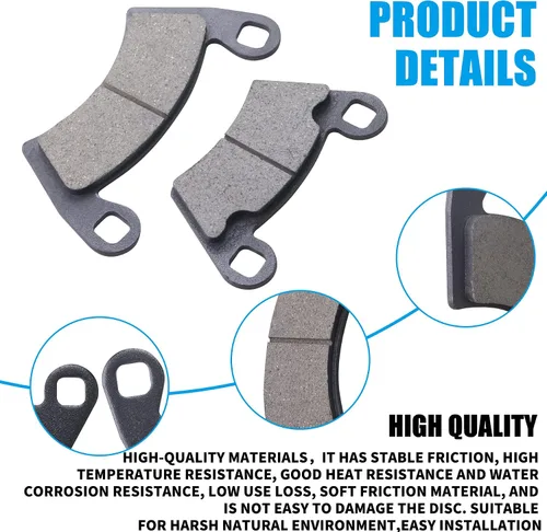Miniatura 3 de JINGKE Pastillas de Freno Delantero y Trasero para Polaris Ranger 700/800/900 y RZR 900/800