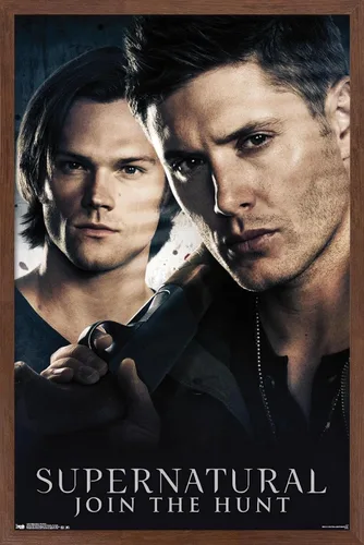 Miniatura 10 de Trends International Supernatural - Póster de pared de hermanos, 14.725 x 22.375 pulgadas, versión enmarcada de madera de granero