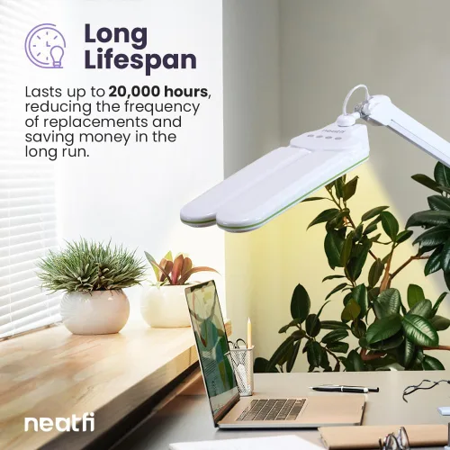 Miniatura 3 de Neatfi Elite HD XL - Lámpara LED de escritorio, 3 modos de luz, 90 piezas SMD LED, atenuación no polar, iluminación brillante que cuida los ojos