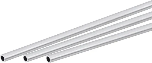 uxcell 6063 Tubo redondo de aluminio 0.118 in OD 0.079 in Diámetro interior 11.811 in Longitud Tubería 3 PC