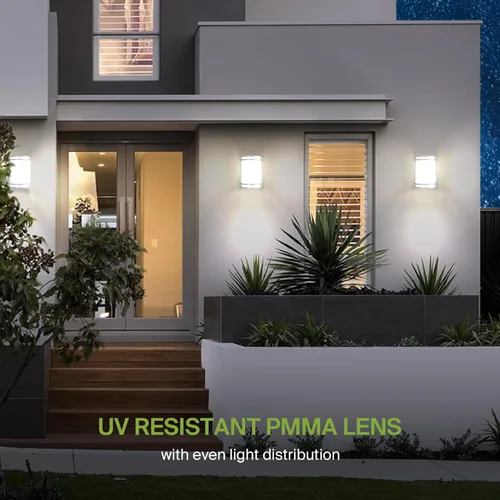 Miniatura 5 de ASD Lámpara LED de montaje en pared para exteriores e interiores de 10 pulgadas con sensor de movimiento, iluminación de pared de níquel cepillado