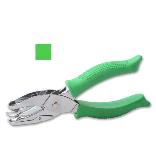 Paquete de 2 mini perforadores de mano de un solo agujero de 1/4 y 1/8 pulgadas para papel de manualidades, manualidades, color plateado, capacidad