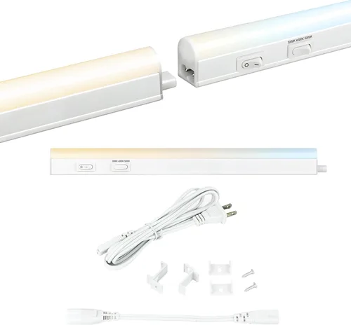 Miniatura 9 de Sunlite Iluminación LED para debajo del gabinete, enchufe de 12 pulgadas enlazables debajo de la encimera para cocina, 16 vatios, 120 voltios, 1600