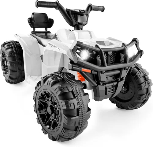 Best Choice Products vehículo eléctrico de 12V para niños, ATV de 4 ruedas, vehículo de juguete con audio Bluetooth, velocidad máxima de 2.4 mph,