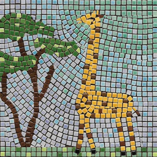 Miniatura 14 de Mosaicos hechos a mano fáciles con nuestro kit de manualidades de mosaico para adultos, delfín cuadrado de 7 pulgadas (20cm)