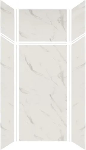 Miniatura 37 de Transolid EWKX483696-41 Expressions - Kit de pared de ducha de 6 paneles con extensión, 36 pulgadas de largo x 48 pulgadas de ancho x 96 pulgadas