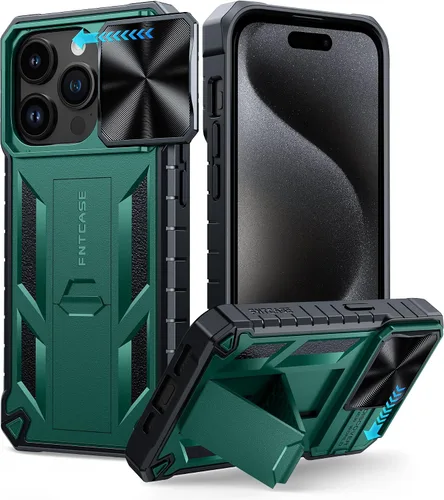 Miniatura 32 de FNTCASE for iPhone 11-Pro Phone Case: Military Grade Drop Proof Mobile Cover with Kickstand & Slide Rugged Shockproof Bumper Heavy Duty Protector
