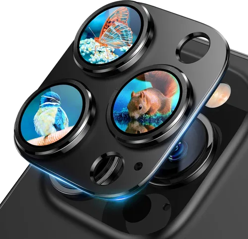 Miniatura 47 de Uyiton Compatible con iPhone 17 Pro Protector de Lente de Cámara - [No Fácil de Romper][Fuerte Adsorción][Compatible con Fundas] Cubierta de Titanio