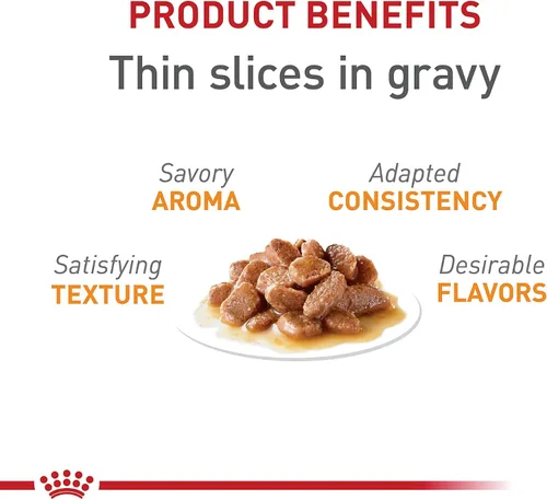 Miniatura 2 de Royal Canin Feline Care Nutrition Cuidado del cabello y la piel en rodajas finas en salsa para gatos, 3 onzas (paquete de 24)