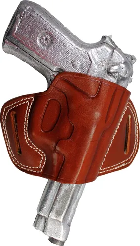 Miniatura 33 de YT HOBBY Funda para pistola de cuero hecha a mano con deslizamiento rápido en la cintura OWB Marrón - mano derecha