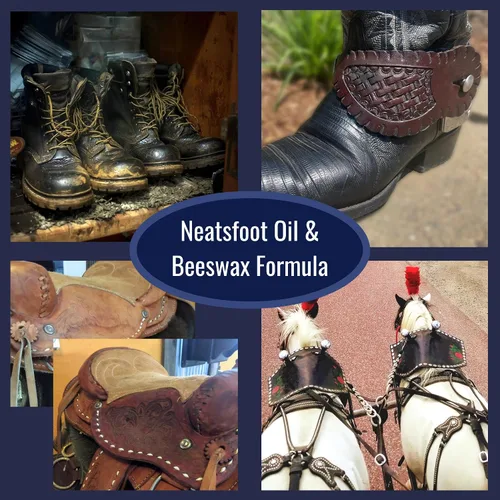 Miniatura 3 de Huberd's Neatsfoot curtido de piel de aceite, 8 onzas (unidad), Blanco 8 oz. Neatsfoot oil formula breaks in new leather & restores dry, stiff, or