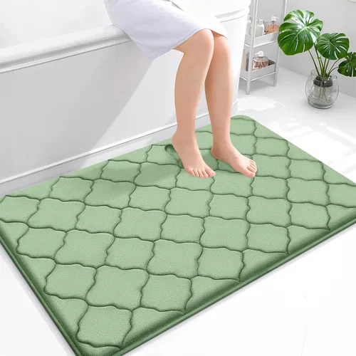 Miniatura 45 de OLANLY Alfombra de Baño de Espuma Viscoelástica de 24 x 16 pulgadas, Ultra Suave y Absorbente, Alfombras de Baño Antideslizantes, Cómodas, Lavables