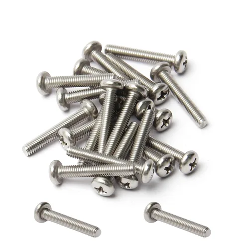 Miniatura 33 de Tornillos de máquina de jalar de perilla M4-0.028x0.197 in M4-0.028x0.197 in Tornillos de cabeza plana métrica Phillips Drive Tornillo de cabeza