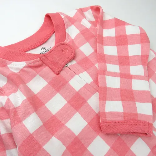 Miniatura 2 de HonestBaby Pijama de algodón orgánico con pies para dormir y jugar para bebé niña