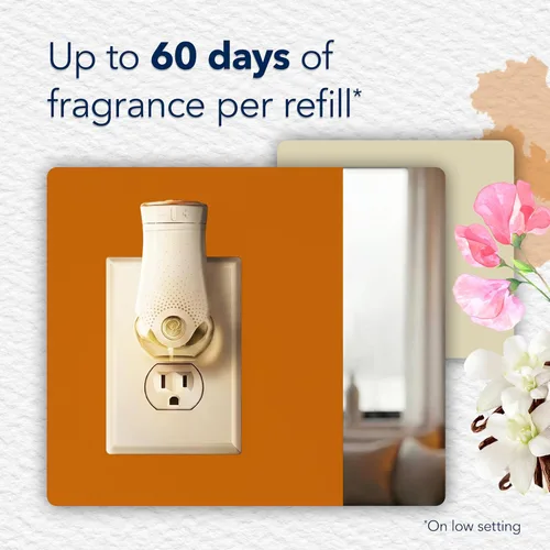 Miniatura 3 de Glade PlugIns - Repuesto de ambientador, aceites esenciales y perfumados para el hogar y el baño, Sheer Vanilla Embrace, 1.34 onzas, 2