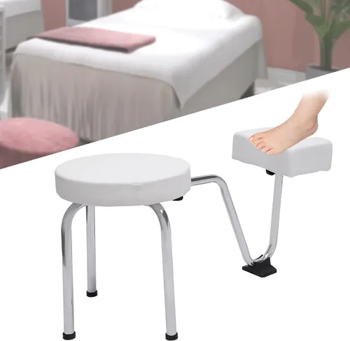 Miniatura 5 de Taburete de pedicura, reposapiés ajustable, almohadilla de PVC, soporte para pedicura, soporte para pies de pedicura, tecnología de uñas, spa, salón