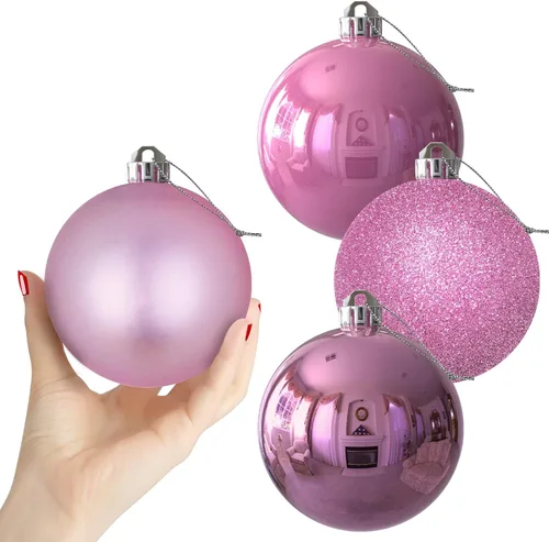 Miniatura 129 de Bolas de Navidad Grandes de 3.2" en Azul Bebé - Adornos para Árbol de Navidad, Bolas Colgantes Inastillables para Cumpleaños, Halloween, Boda