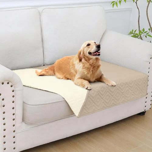 Miniatura 34 de hyha Manta impermeable para perro, manta suave para cama de perro, manta para mascotas, funda de sofá impermeable lavable para perros, fundas Gris