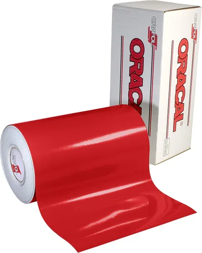 ORACAL 651 Vinilo permanente brillante de 12 pulgadas x 6 pies, color rojo