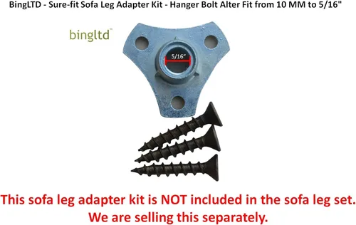 Miniatura 4 de BingLTD - Patas de sofá de madera dura con perfil de nogal de 4 1/2 pulgadas - Juego de 4 (P687-163)