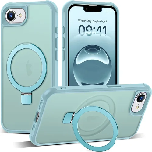 Miniatura 39 de SKYLMW – Funda compatible con iPhone 12 Pro Max y iPhone 13 Pro Max con soporte magnético invisible tipo anillo, fundas translúcidas para teléfonos