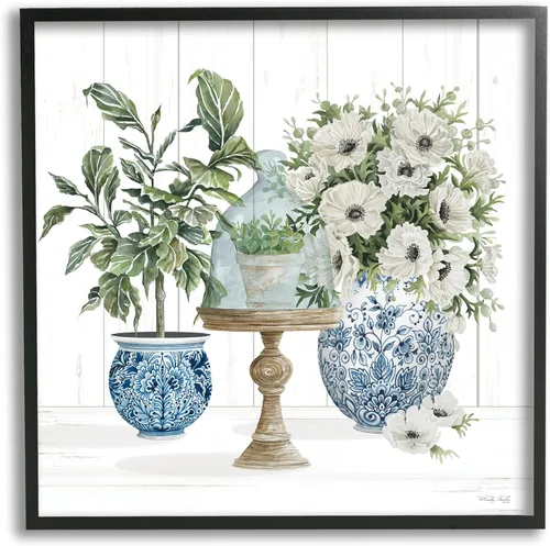 Miniatura 22 de Stupell Industries 'Country Jug Varied Flower Arrangement', Framed Giclee Art, White, 17 x 17 Inches, Easy to Hang and Sturdy, Made in USA, by Carol