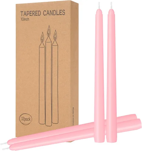 Miniatura 8 de Paquete de 30 velas cónicas blancas - 10 pulgadas sin goteo, sin humo y sin perfume Larga duración 8 horas Velas altas vertidas a mano Velas