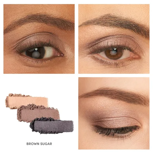 Miniatura 3 de Sombra de ojos PurePressed triple de jane iredale, color mineral altamente pigmentado, fórmula de larga duración y resistente a arrugas, segura