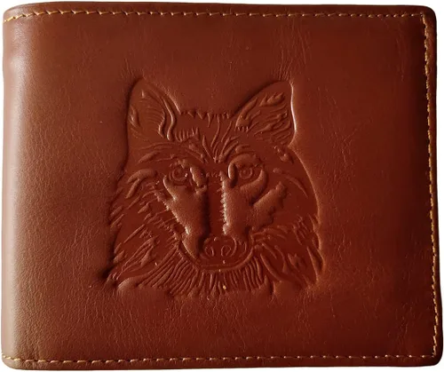 Miniatura 13 de Hombres Cool Eagle Wolf Caballo Totem Cuero Vaca Vertical Cartera Cremallera Multi-tarjeta Titular, Tótem de caballo, Minimalista