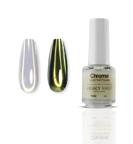 Miniatura 13 de LEGACY NAILS Polvo líquido profesional para uñas CROMADO - ALANA 0.2 fl oz - Revela la magia de los efectos iridiscentes, nacarados y metálicos - Di