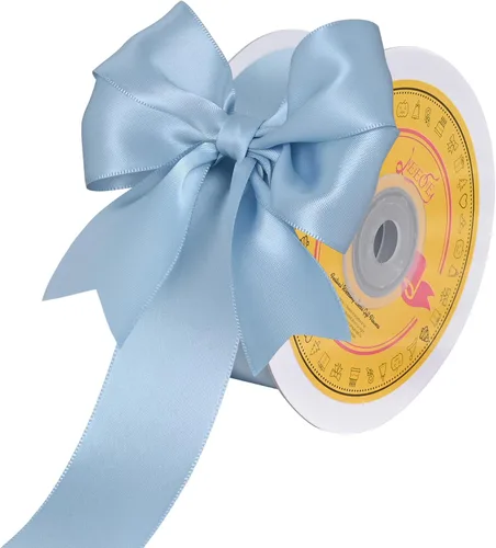 Miniatura 287 de Cinta de satén blanca antigua de doble cara de 1-1/2 pulgadas x 50 yardas, cinta de poliéster para envolver regalos, día de San Valentín, bodas