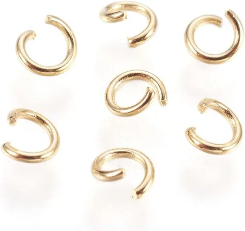 Miniatura 53 de HDSupplies 100 piezas - 4mm de argollas de acero inoxidable 304 de tono negro - Calibre 22 (espesor de 0.6mm)