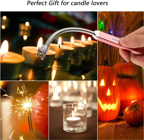 Miniatura 6 de MEIRUBY Paquete de 2 Encendedores Eléctricos para Velas, Regalos de Navidad para Rellenar Calcetines de Cumpleaños para Mujeres Mamá Hombres Esposa